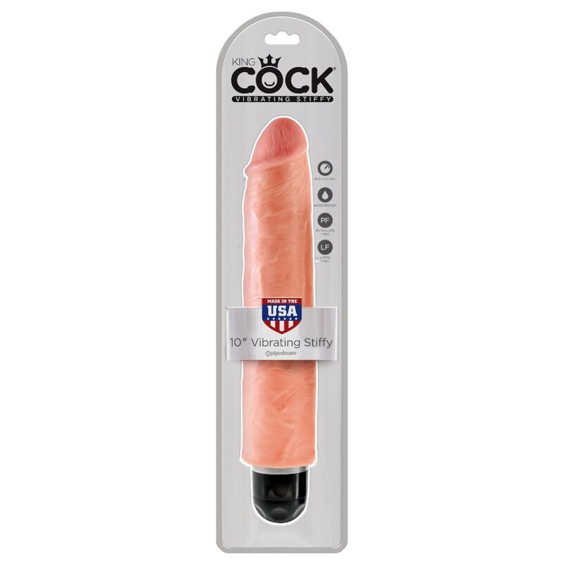 KING COCK - 25,4 CM VIBRIERENDES STEIFES FLEISCH