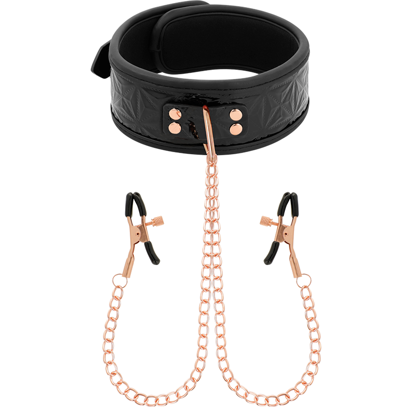 BEGME - BLACK EDITION HALSBAND MIT NIPPELKLEMMEN MIT NEOPRENFUTTER