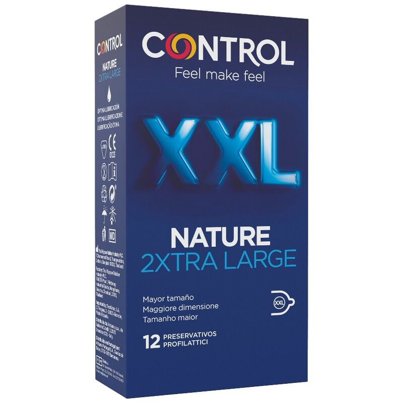 CONTROL - NATURE 2XTRA LARGE XXL-KONDOME - 12 EINHEITEN