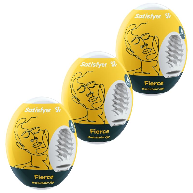 SATISFYER - 3 MASTURBATOR-EIER FIERCE