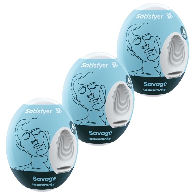 SATISFYER - 3 MASTURBATOR-EIER SAVAGE