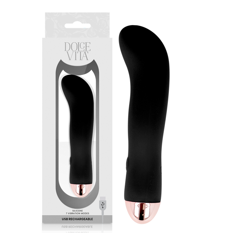 DOLCE VITA - WIEDERAUFLADBARER VIBRATOR TWO BLACK 7 SPEED