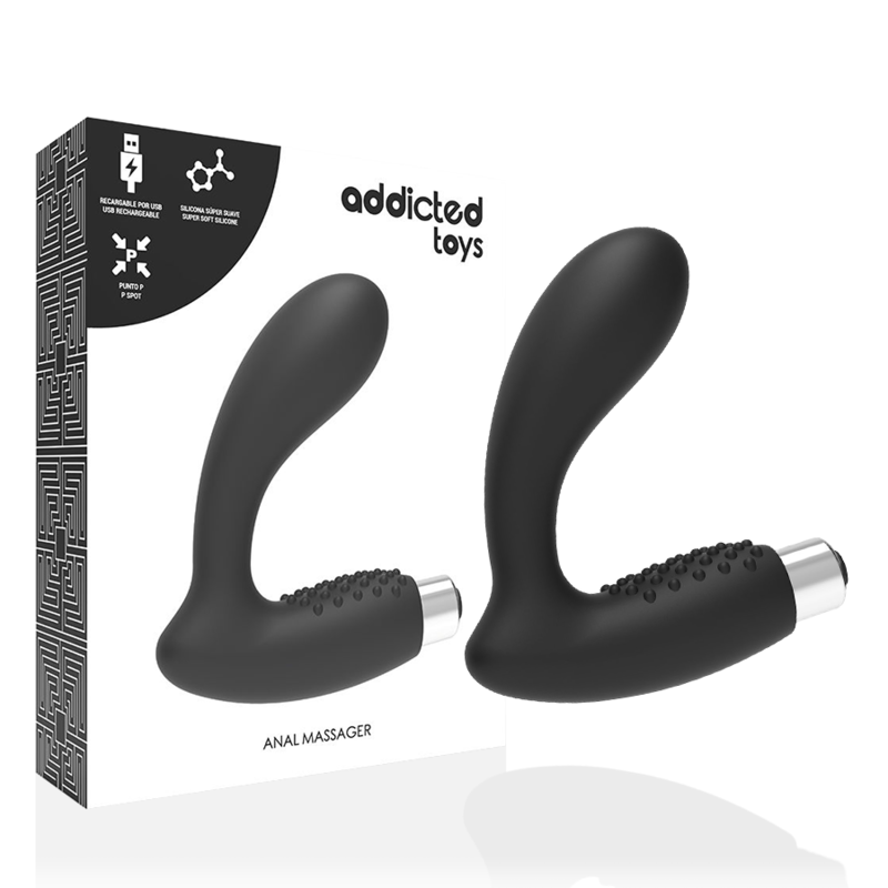 ADDICTED TOYS - PROSTATA-VIBRATOR, WIEDERAUFLADBAR, MODELL 5 - SCHWARZ