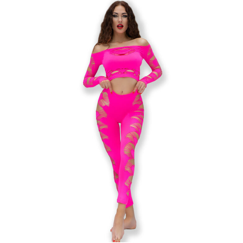 CHILIROSE - CR 4632 TOP & HOSE FUCHSIA S/L