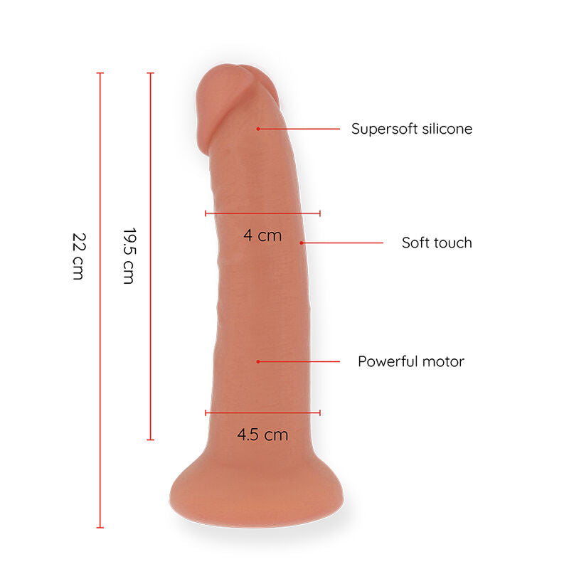 ONINDER - GROSSER BOGOTÁ VIBRATORDILDO 9 GESCHWINDIGKEITEN NATÜRLICH 22 CM -O- 4,5 CM - KOSTENLOSE APP