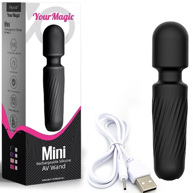 ARMONY - IHR MAGISCHER MASSAGER & VIBRATOR, WIEDERAUFLADBAR, 10 VIBRATIONEN, SCHWARZ