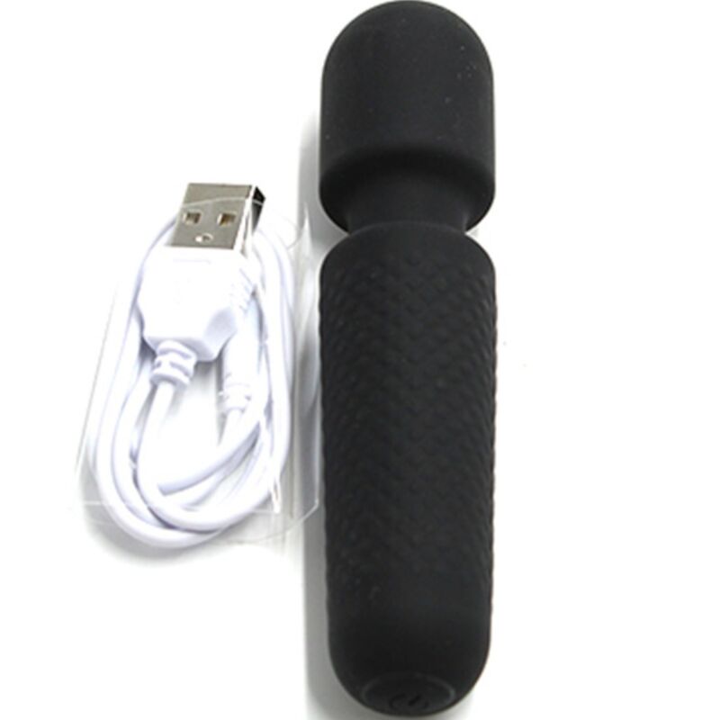 ARMONY - IHR MAGISCHER MASSAGER & VIBRATOR, WIEDERAUFLADBAR, 10 VIBRATIONEN, STAB, PUNKTE, SCHWARZ