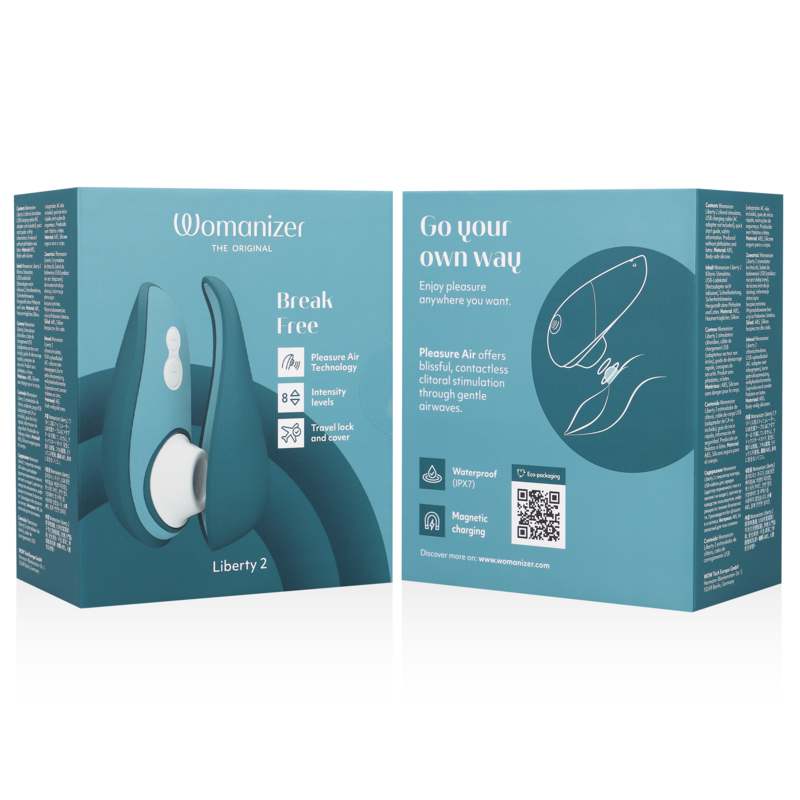 WOMANIZER - LIBERTY 2 KLITORISSTIMULATOR & SAUGROHR VIOLETT