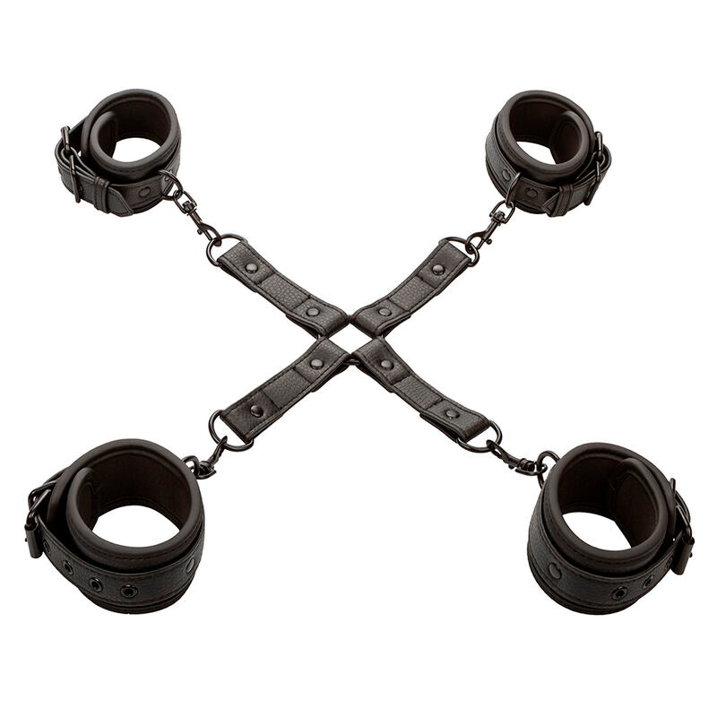 CALEXOTICS – NOCTURNAL HOG TIE CONNECTOR CUERO EINSTELLBAR SCHWARZ