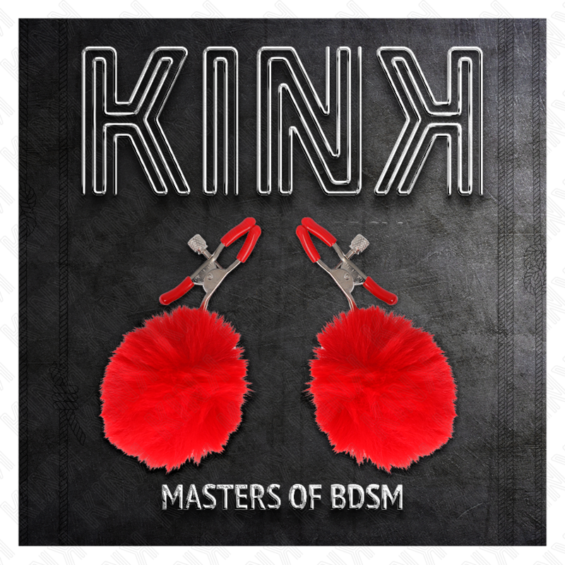 KINK - KUNSTFELL-BALL-NIPPELKLAMMEREI ROT 6 CM