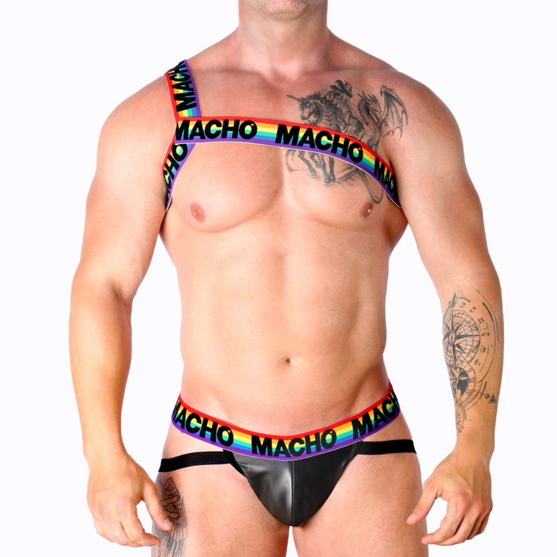 MACHO - RÖMISCHES HARNESS WEISS S/M