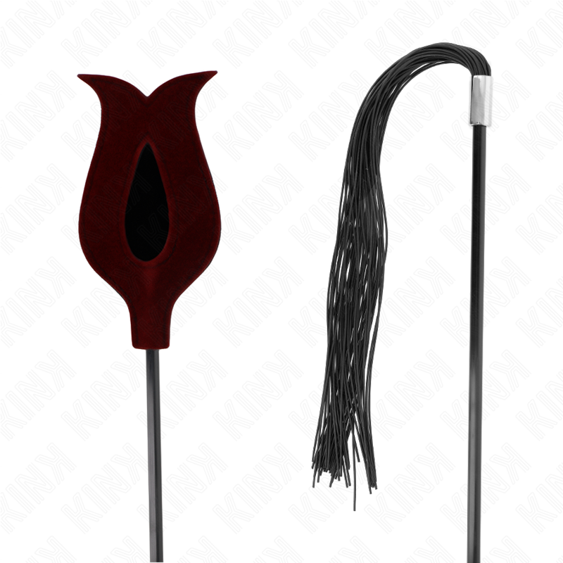 KINK - ROSENFÖRMIGE SILIKONQUASTENPEITSCHE 45 CM