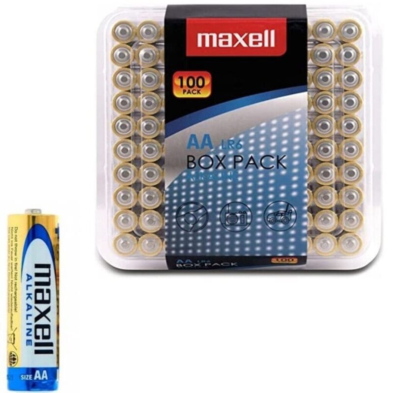 MAXELL - ALKALINE-BATTERIE AA LR6 PACK*100 BATTERIEN