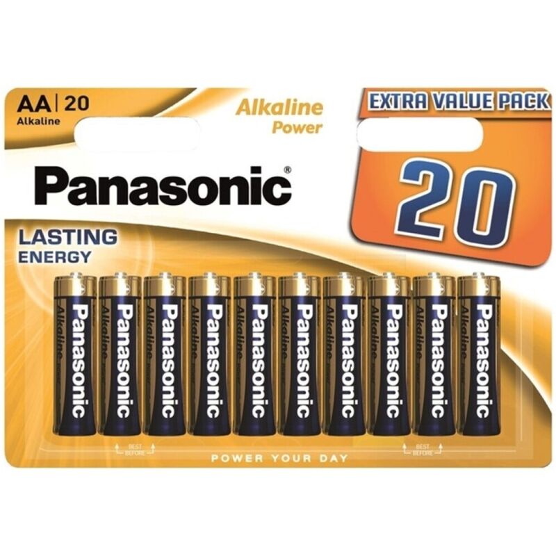 PANASONIC - BRONZE ALKALINE AA BATTERIE LR6 BLISTER*20