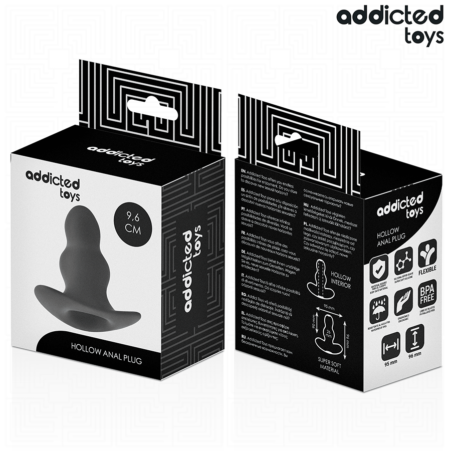 ADDICTED TOYS - HOHL-ANALPLUG SILIKON GRÖSSE M 9,6 CM