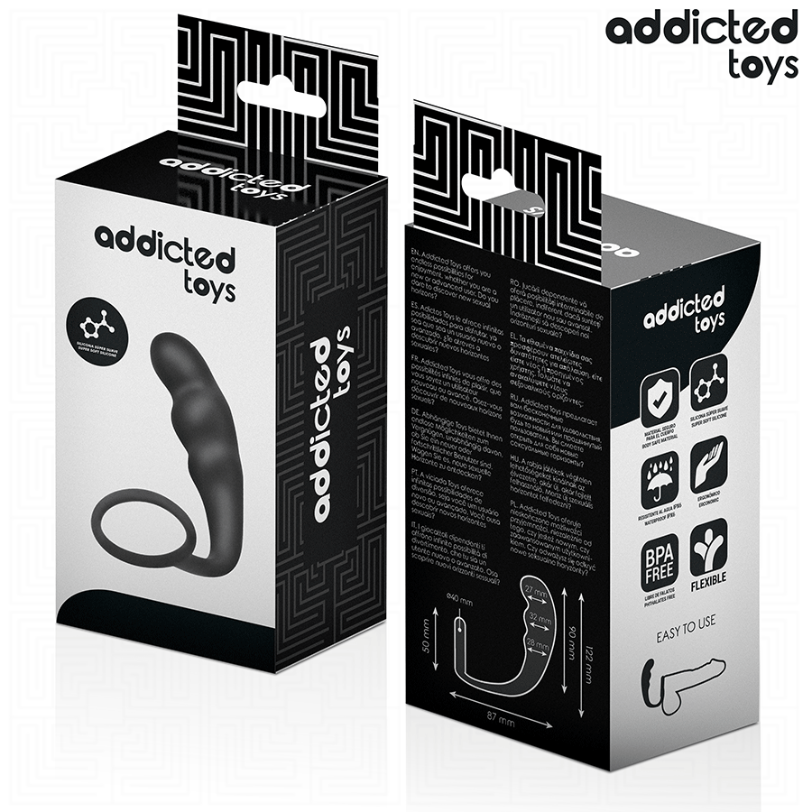 ADDICTED TOYS - ANALPLUG MIT RING SILIKON MODELL 4