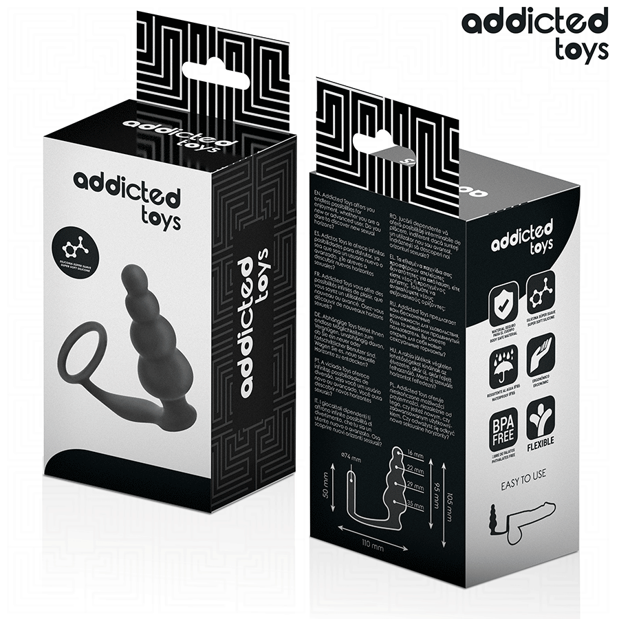ADDICTED TOYS - ANALPLUG MIT RING SILIKON MODELL 5