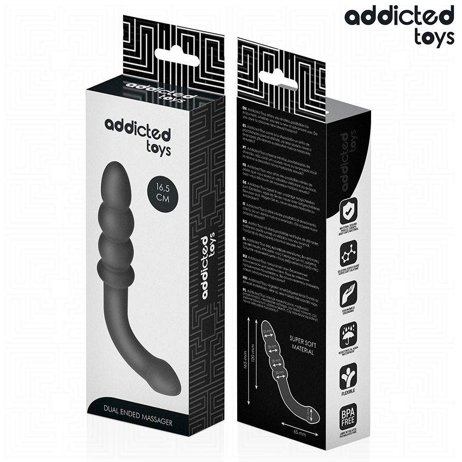ADDICTED TOYS - DOPPEL-ANALMASSAGEGERÄT SILIKON 16,5 CM