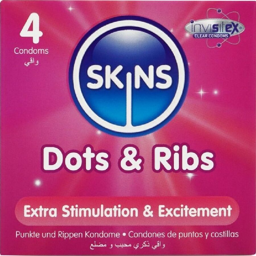 SKINS - DOTS & RIBS PREMIUM-KONDOME PACKUNG 4