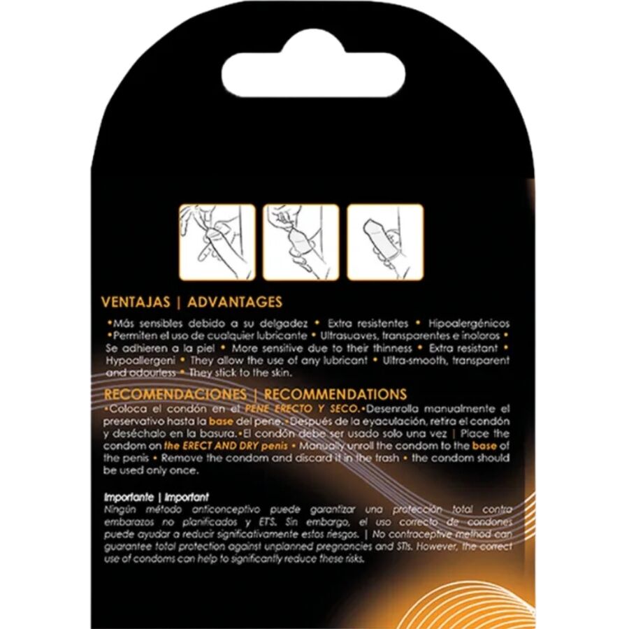 UNIQ - KLASSISCHE LATEXFREIE KONDOME 3 EINHEITEN