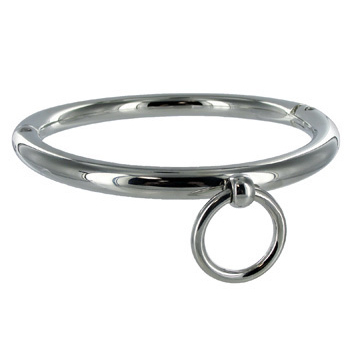 METALL HART - BDSM HALSKETTE MIT RING 10CM