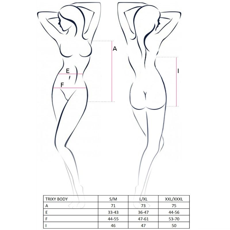 PASSION - DAMEN TRIXY TEDDY SCHWARZ GRÖSSE S/M