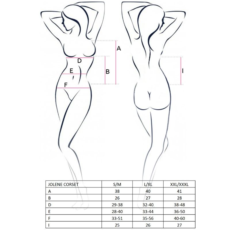 PASSION - FRAU JOLENE SCHWARZES KORSETT GRÖSSE S/M