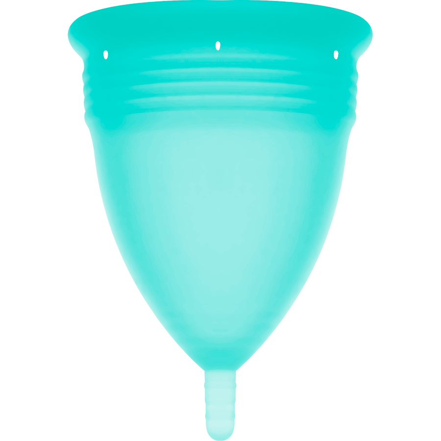 STERCUP – FDA-SILIKON-MENSTRUATIONSTASSE AQUAMARIN – GRÖSSE S