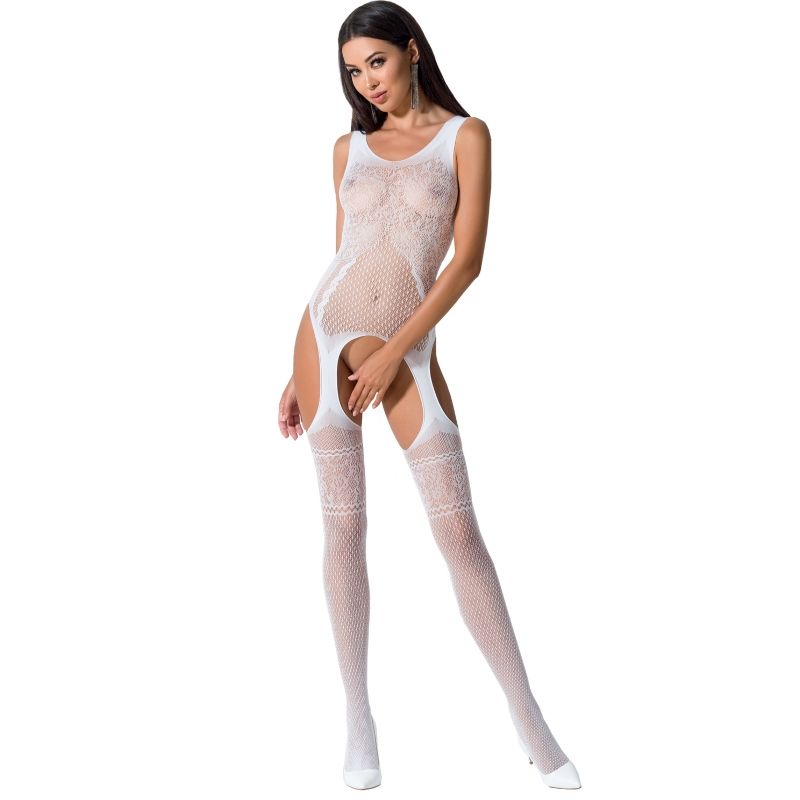 PASSION - WOMAN BS061 SCHWARZER BODYSTOCKING EINE GRÖSSE