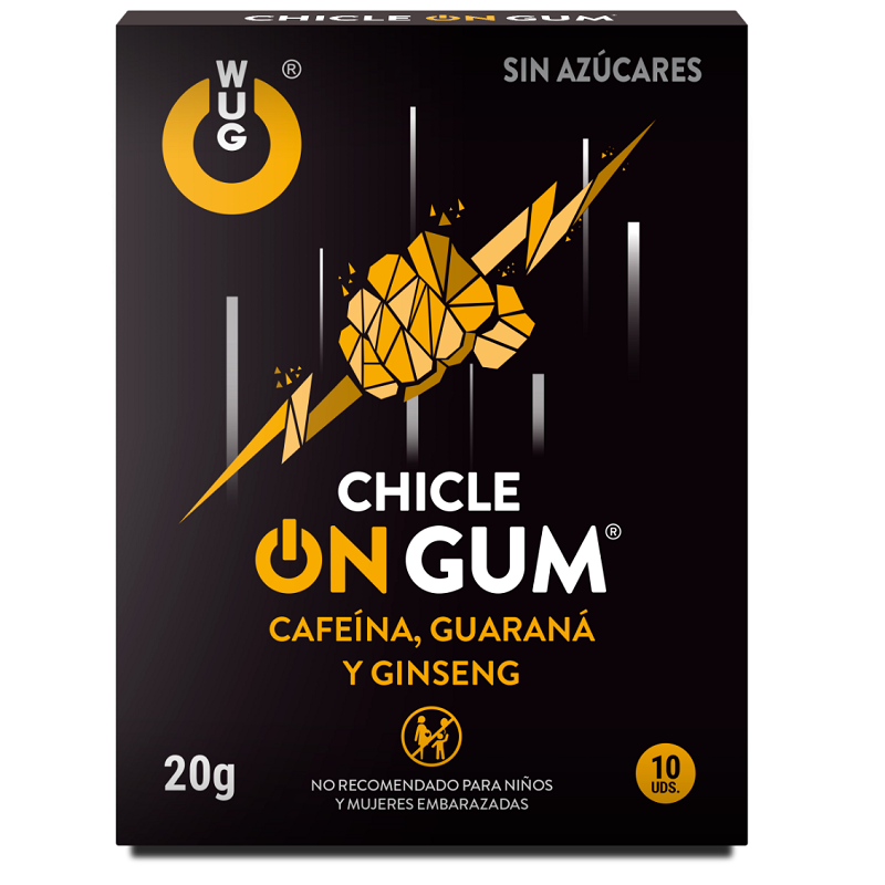 WUG GUM - AUF KOFFEIN, GINSENG UND GUARANA GUM 10 EINHEITEN