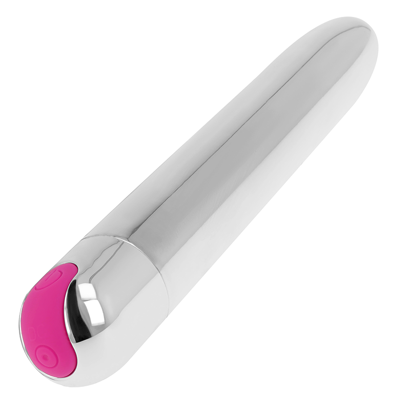 OHMAMA - WIEDERAUFLADBARER SILBERNER VIBRATOR 10 MODI 18,5 CM