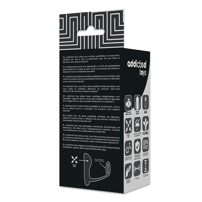ADDICTED TOYS - VIBRATIONS-ANALPLUG MIT PENISRING