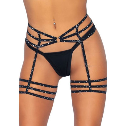 LEG AVENUE – STRASS-STRUMPFHALTER, EINHEITSGRÖSSE