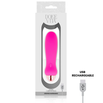 DOLCE VITA - WIEDERAUFLADBARER VIBRATOR FIVE PINK 7 GESCHWINDIGKEITEN