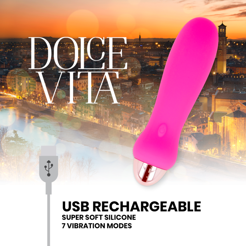 DOLCE VITA - WIEDERAUFLADBARER VIBRATOR FIVE PINK 7 GESCHWINDIGKEITEN