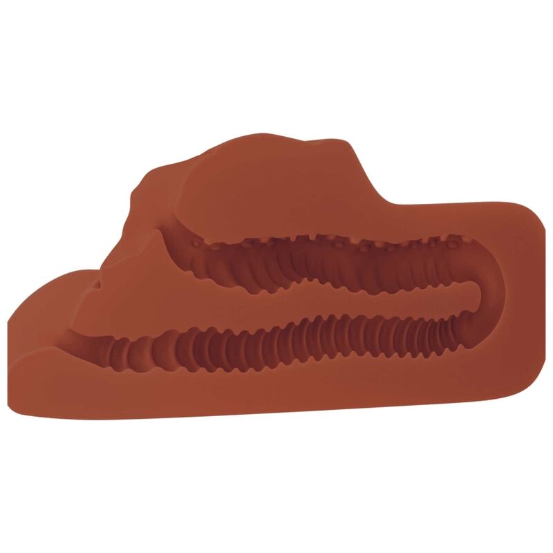 PDX PLUS - PERFEKTER PUSSY DOPPEL-STROKER VAGINA- UND ANUS-MASTURBATOR BRAUN