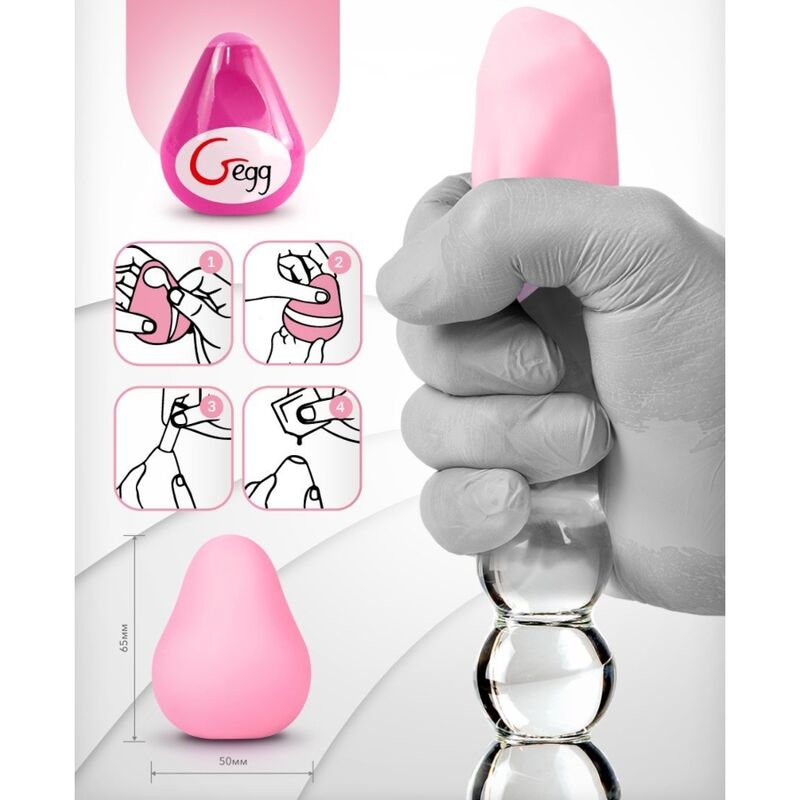 G-VIBE – WIEDERVERWENDBARER STRUKTURIERTER MASTURBATOR EI ROSA
