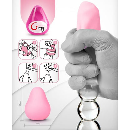 G-VIBE – WIEDERVERWENDBARER STRUKTURIERTER MASTURBATOR EI ROSA
