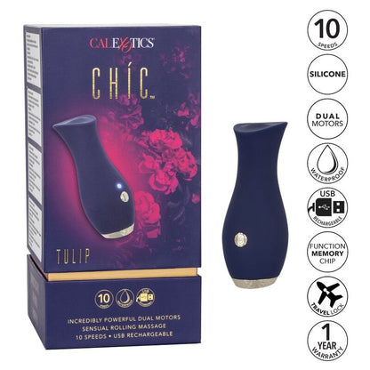 CALEXOTICS – CHIC TULIP MASAJEADOR – AZUL