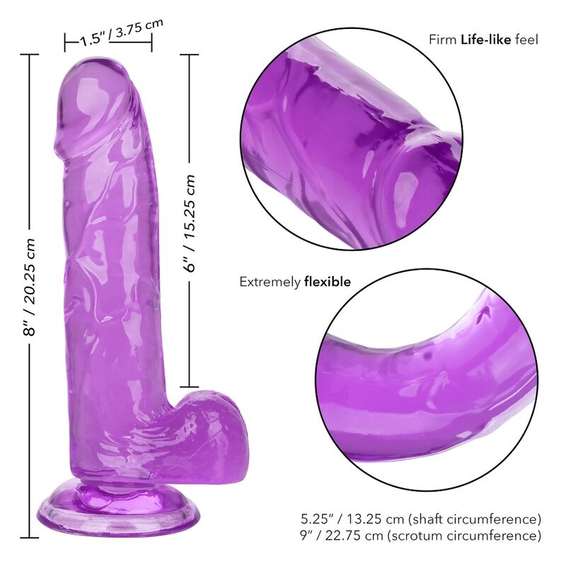 CALEXOTICS - GRÖSSE QUEEN DILDO LILA 15,3 CM