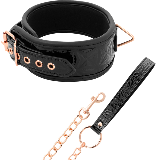 BEGME - BLACK EDITION PREMIUM HALSBAND AUS VEGANEM LEDER MIT NEOPRENFUTTER