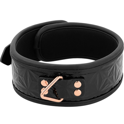 BEGME - BLACK EDITION PREMIUM HALSBAND AUS VEGANEM LEDER MIT NEOPRENFUTTER