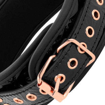 BEGME - BLACK EDITION PREMIUM HALSBAND AUS VEGANEM LEDER MIT NEOPRENFUTTER