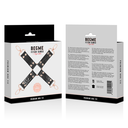 BEGME - BLACK EDITION VEGANES LEDER-HOG-TIE