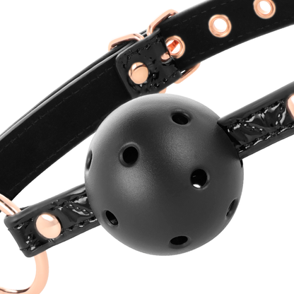 BEGME - BLACK EDITION BALLKNEBEL AUS VEGANEM LEDER