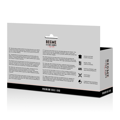 BEGME - BLACK EDITION BALLKNEBEL AUS VEGANEM LEDER