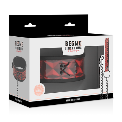 BEGME – RED EDITION PREMIUM HALSBAND AUS VEGANEM LEDER MIT NEOPRENFUTTER