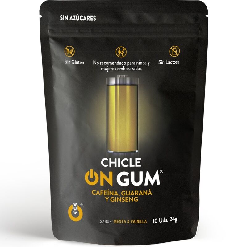 WUG GUM - AUF KOFFEIN, GINSENG UND GUARANA GUM 10 EINHEITEN