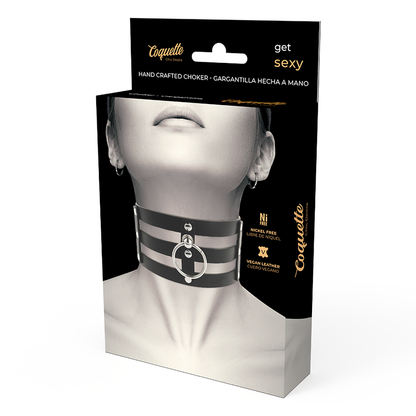 COQUETTE CHIC DESIRE – VEGANES LEDER-HALSBAND IM FETISCHSTIL