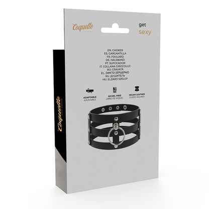 COQUETTE CHIC DESIRE – VEGANES LEDER-HALSBAND IM FETISCHSTIL